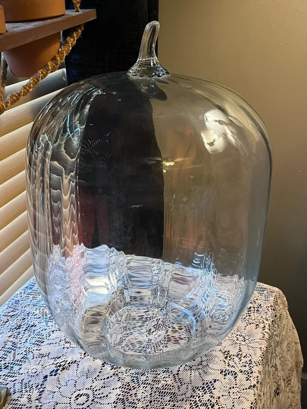 Halloween Glass Pumpkin Decorative Cloche - Home Accents